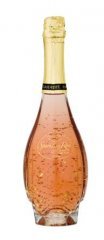 SPARKLING ROSE WITH 24 CARAT GOLD FLAKES $40 an especially different European bottle. different sort of candle holder.