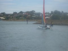 Looking from the boat to the shore ..  Mandurah